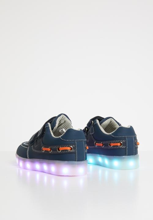 Pop Candy - Velcro strap light up sneaker - blue