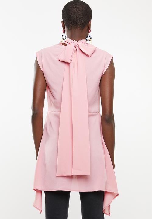 STYLE REPUBLIC - High neck kittybow blouse - pink