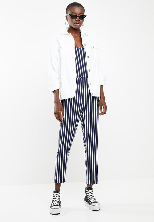 c(inch) - Easy fitting jumpsuit - navy & white