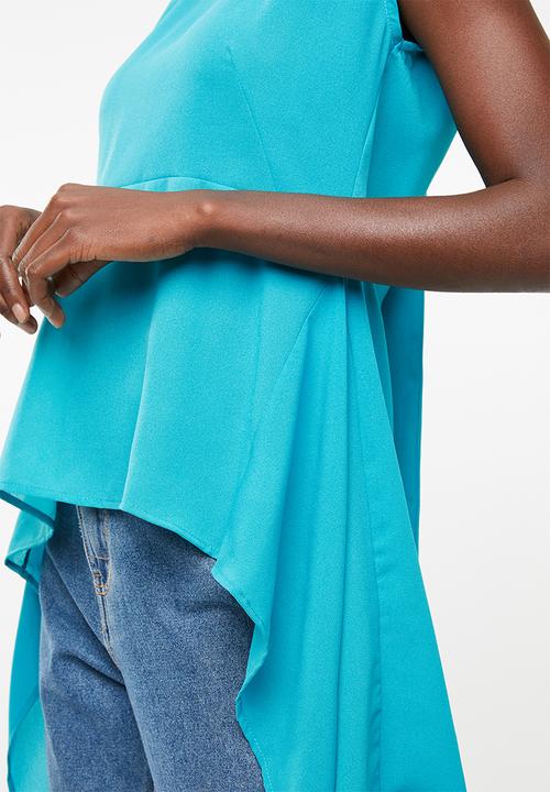 STYLE REPUBLIC - High neck kittybow blouse - turquoise