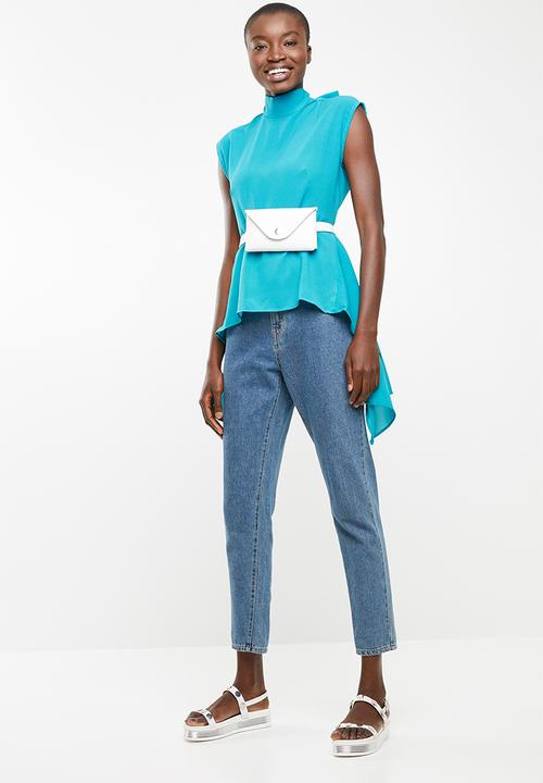 STYLE REPUBLIC - High neck kittybow blouse - turquoise