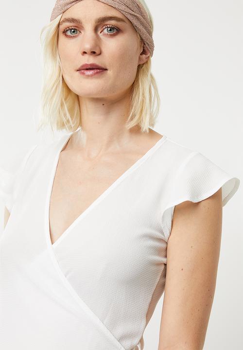Superbalist - Soft wrap blouse - white
