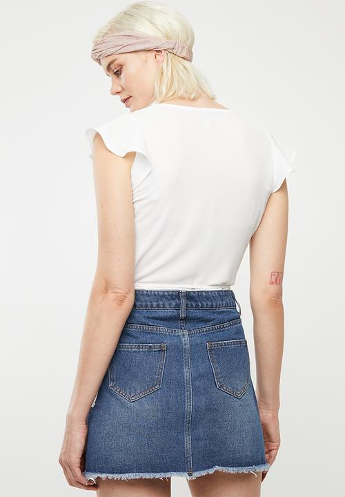 Superbalist - Soft wrap blouse - white