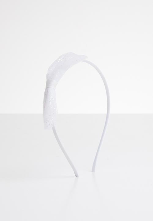 Pop Candy - Bow detail headband - white