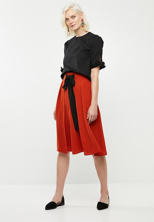Superbalist - Tie sleeve blouse - black 