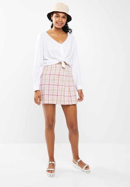 New Look - Tartan kilt - pink