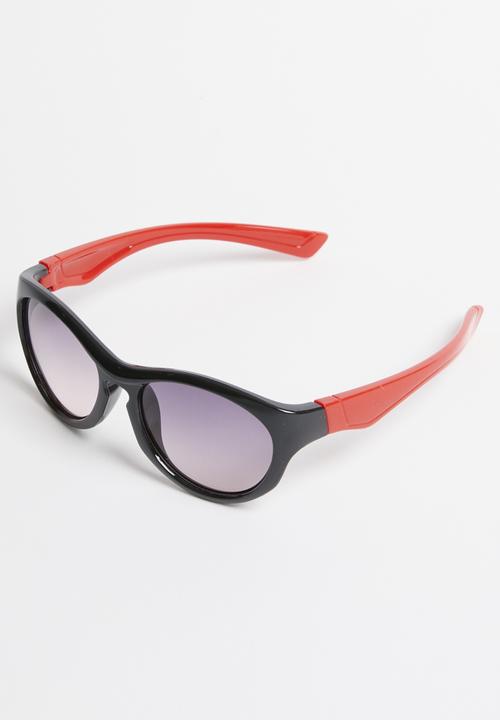 Pop Candy - Wayfarer colour block sunglasses - black