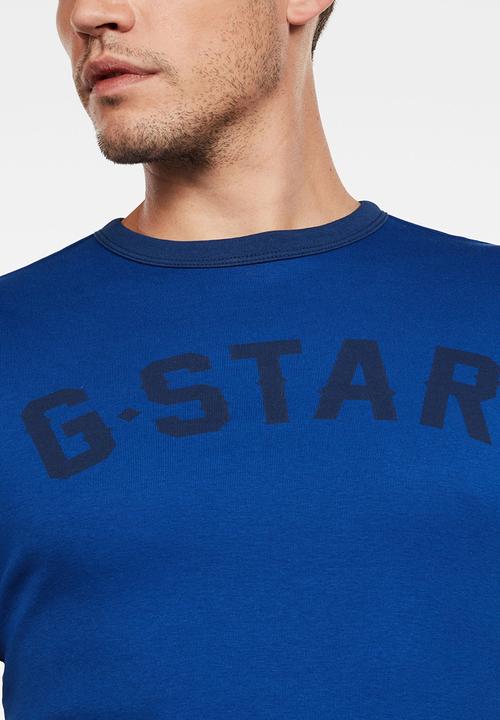 G-STAR - Graphic 16 slim tee - blue