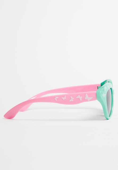 Pop Candy - Cat Eye sunglasses with butterfly detail - green