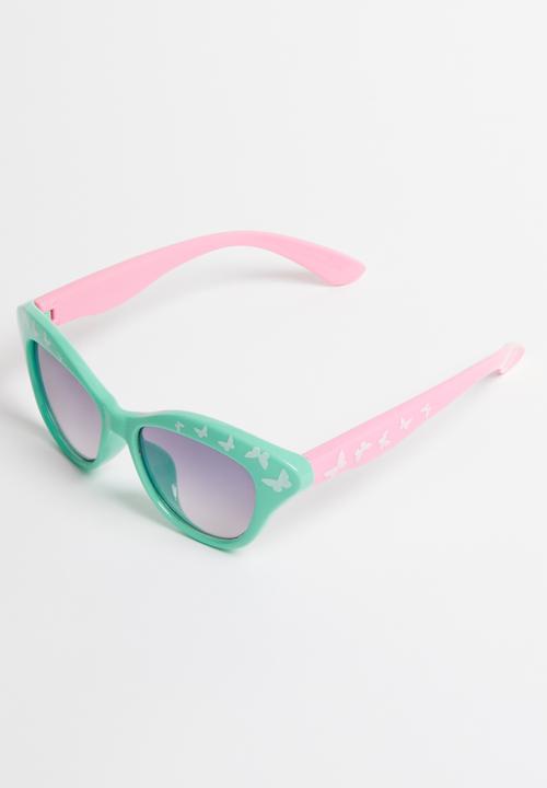 Pop Candy - Cat Eye sunglasses with butterfly detail - green