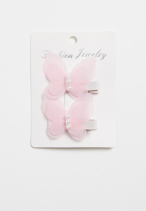 Pop Candy - Butterfly hair clips - pink