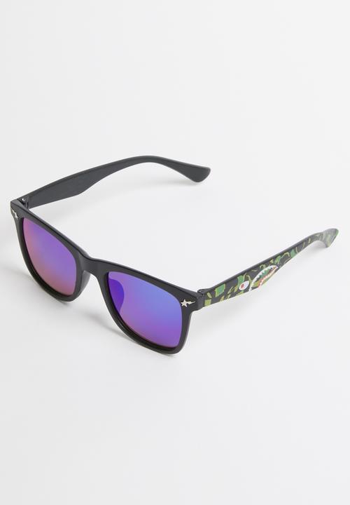 Pop Candy - Printed wayfarer sunglasses - khaki green