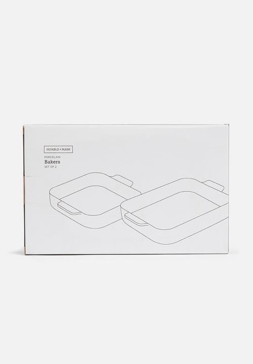 Humble & Mash - Porcelain baker set of 2 - white