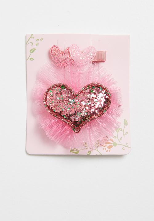 Pop Candy - Heart detailed hair clip - pink