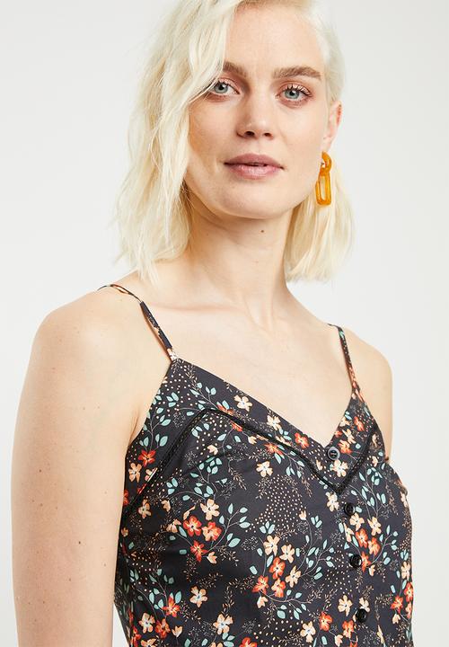 Superbalist - Button through sundress - black 