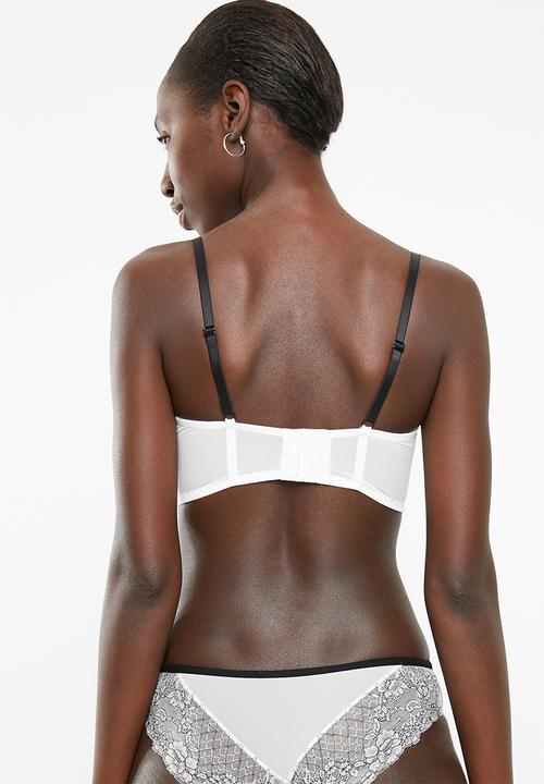 New Look - Mono double layer lace bra - black
