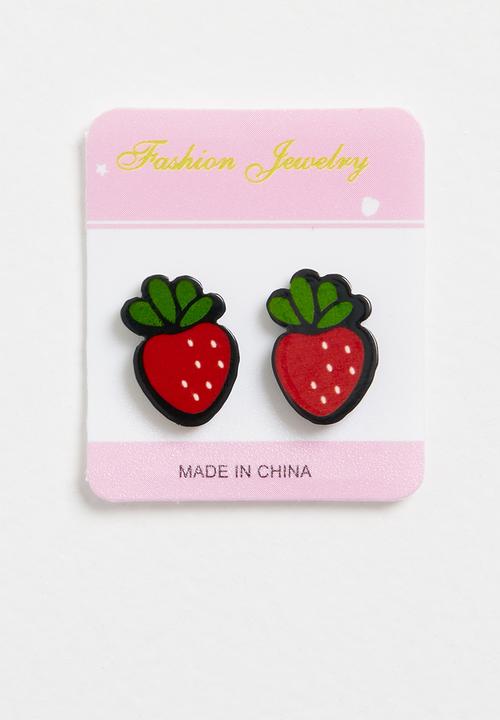 Pop Candy - Strawberry earrings - red
