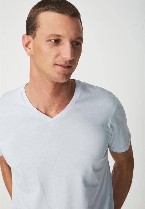 Cotton On - Essential V - neck - blue 
