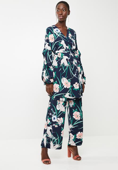 STYLE REPUBLIC - Volume wrap kimono jacket - navy