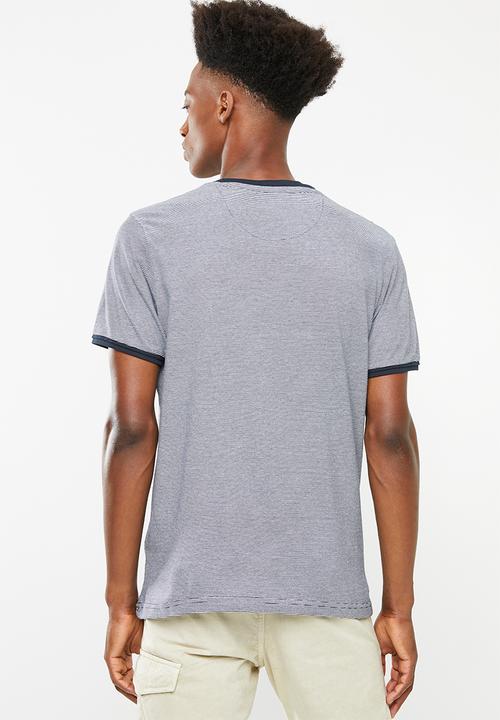 Brave Soul - Gandal T-shirt - navy & white 