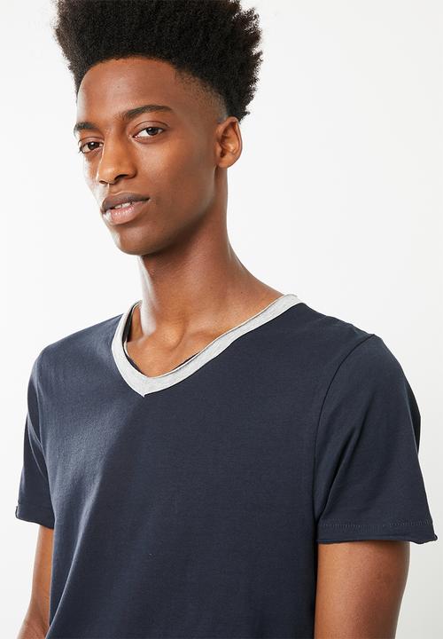 Brave Soul - Haus short sleeve T-shirt - navy