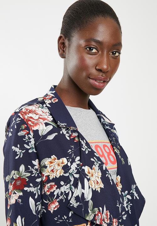 STYLE REPUBLIC - Longer length soft jacket - navy