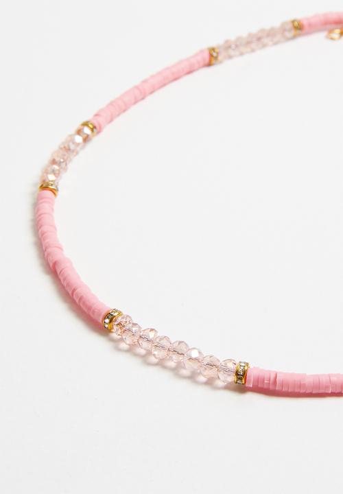 Pop Candy - Bead detailed necklace - pink