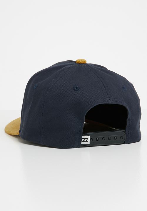 Billabong  - Horizon snapback cap - navy & yellow