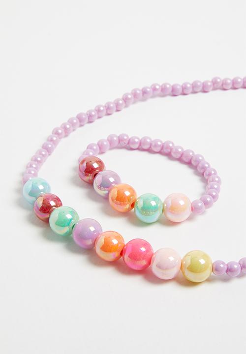 Pop Candy - Necklace and Bracelet Set - multi