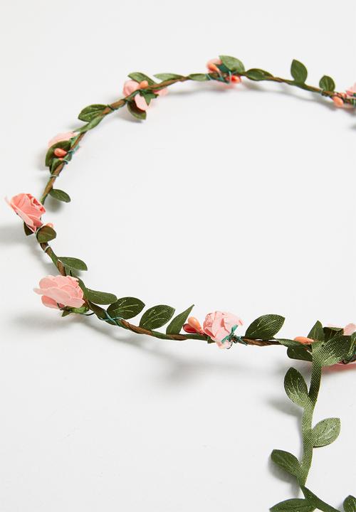 Pop Candy - Flower headpiece - green & pink 