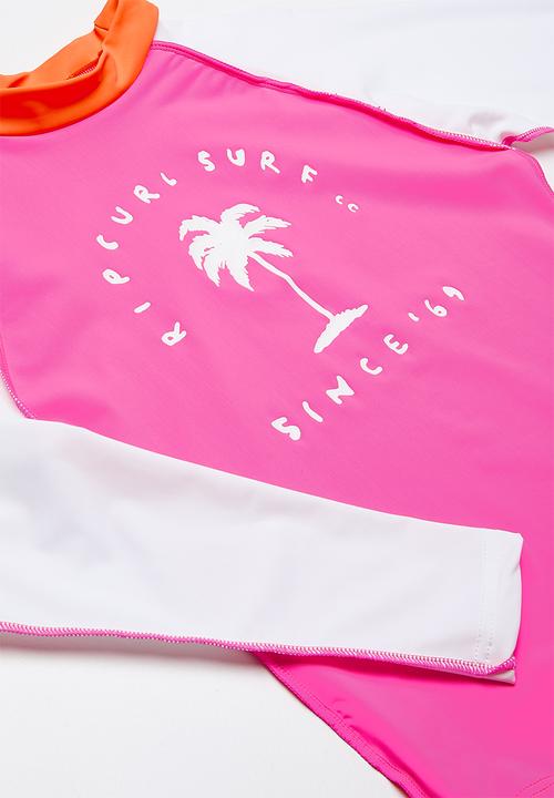 Rip Curl - Surf sunset long sleeve rashvest - pink