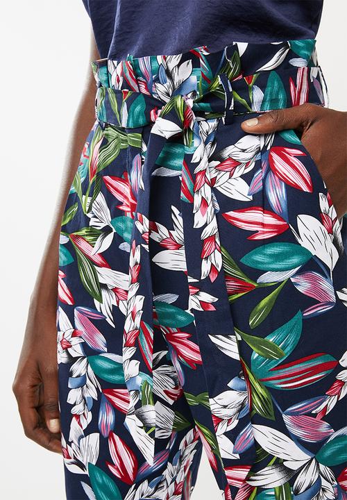 STYLE REPUBLIC - Structured paperbag pants - navy