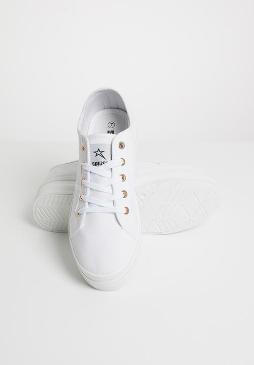 SOVIET - L simmons platform sneakers - white