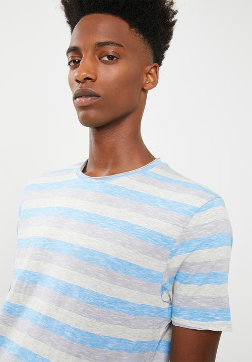 Brave Soul - Lore T-shirt - blue & grey