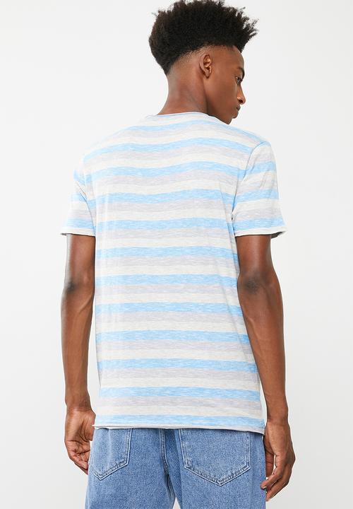 Brave Soul - Lore T-shirt - blue & grey
