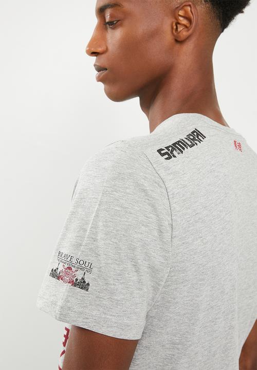Brave Soul - Tiger T-shirt - grey