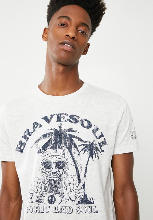 Brave Soul - Hippie T-Shirt - grey 
