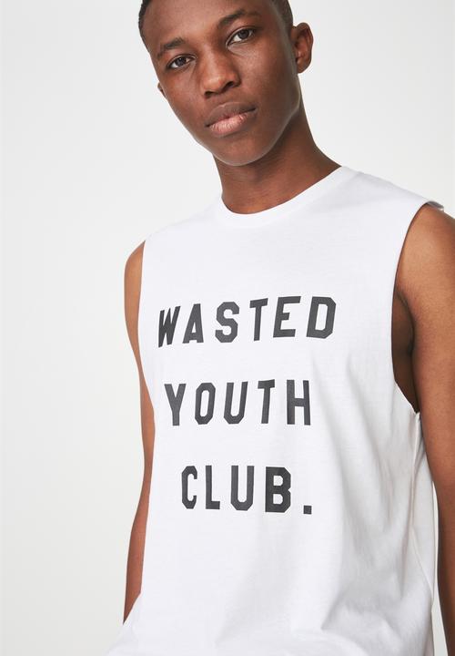 Cotton On - Tbar muscle - white 