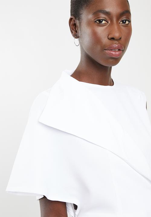 DAVID by David Tlale - Nomzamo flap top short - white