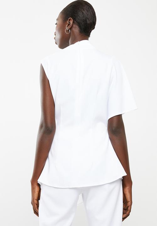 DAVID by David Tlale - Nomzamo flap top short - white
