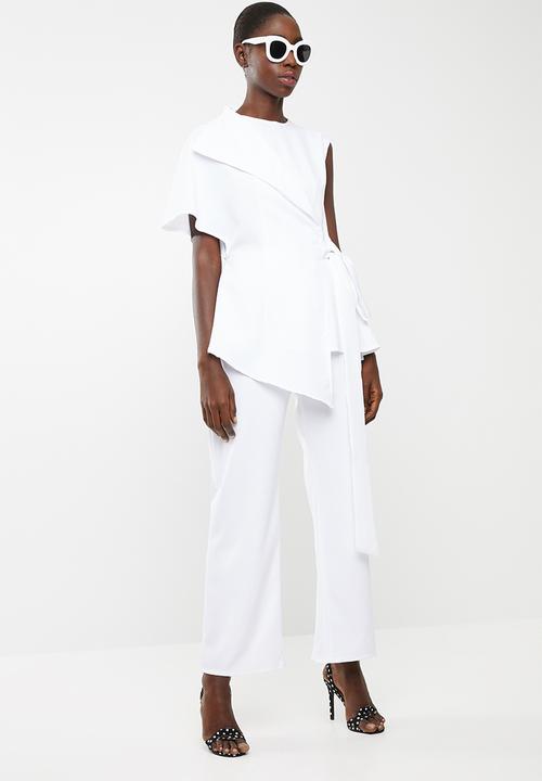 DAVID by David Tlale - Nomzamo flap top short - white