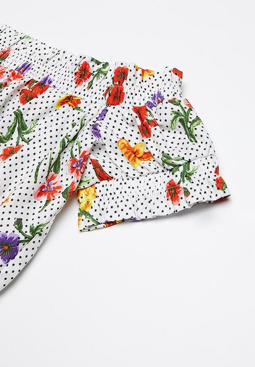 Rebel Republic - Bardot woven blouse - multi