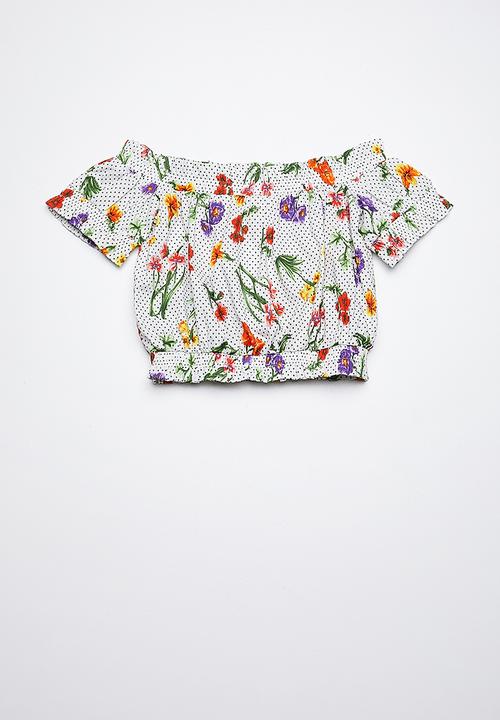 Rebel Republic - Bardot woven blouse - multi