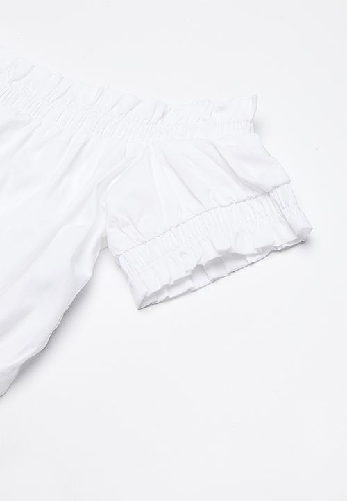 Rebel Republic - Bardot woven blouse - white 