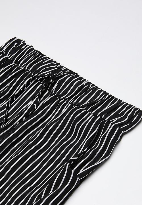 Rebel Republic - Printed pants - black & white 