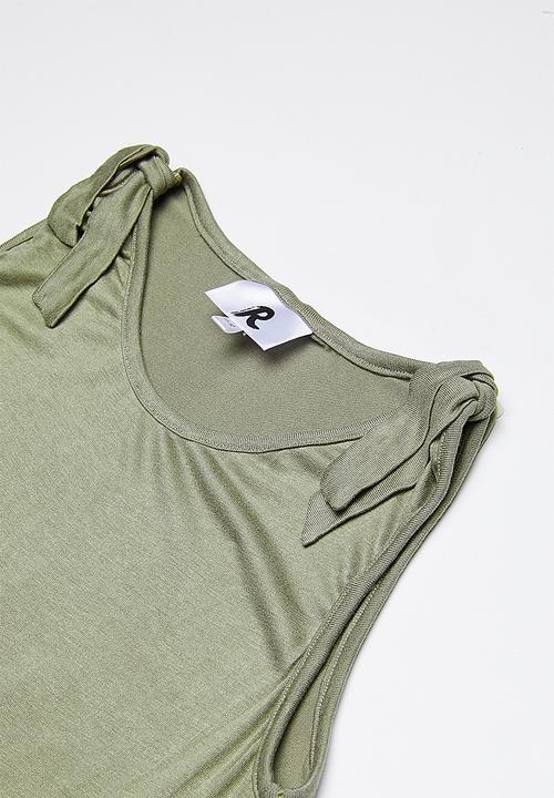 Rebel Republic - Dress with shoulder detail - khaki