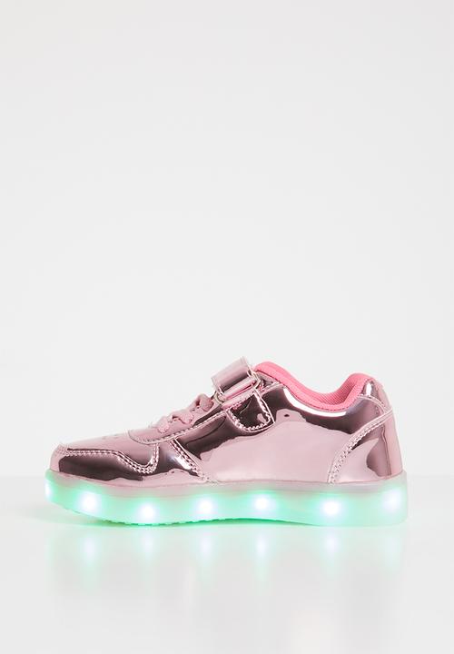 Pop Candy - Light up velcro strap sneaker - pink