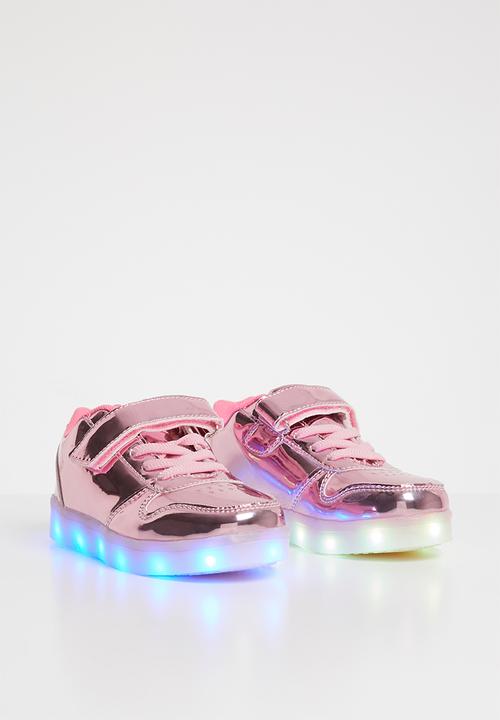 Pop Candy - Light up velcro strap sneaker - pink