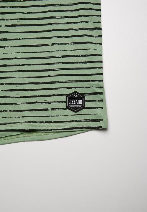 Lizzard - Amiel stripe tee - green