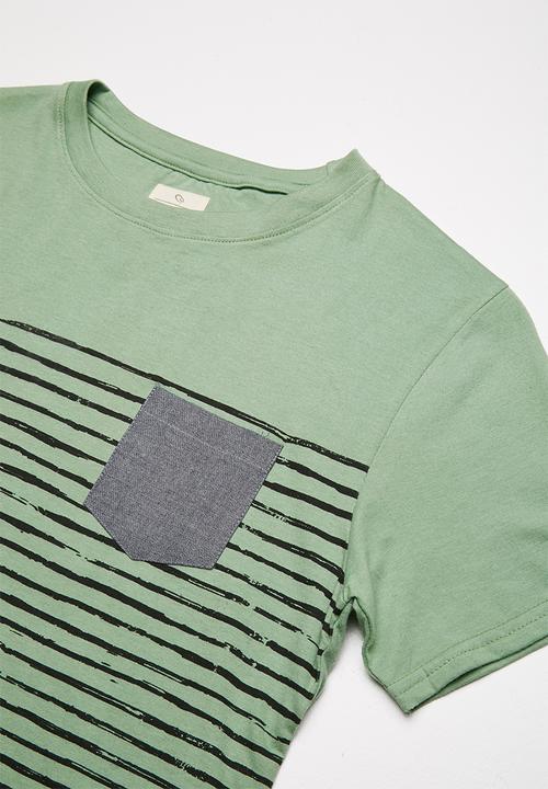 Lizzard - Amiel stripe tee - green